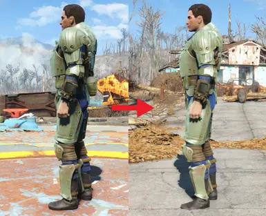 Vanilla vs Mod - Side - with Vault Suit