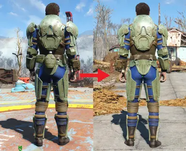 Vanilla vs Mod - Back - with Vault Suit