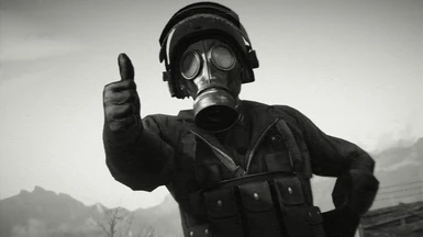 gp5 gas mask soldier