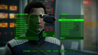Suits in synth vendor's inventory