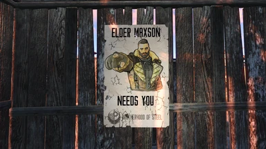 Elder Maxson Needs You Poster - Worn