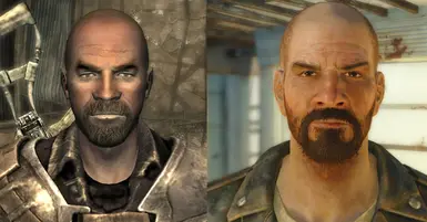 To my surprise, apparently Jericho is 65 years old in Fallout 3, so I made sure to add a bunch of wrinkles to him. He's still got the same old frown.