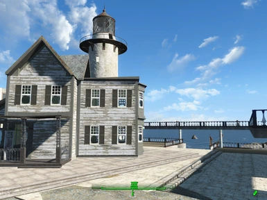 Main building, Lighthouse and safe beach area