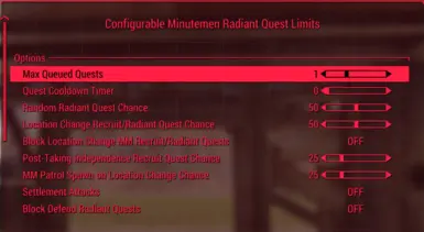 Configurable Minutemen Radiant Quest Limits And Fixes (MCM) at Fallout 4  Nexus - Mods and community