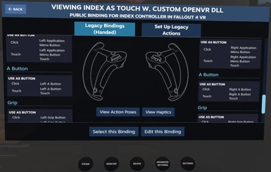 Oculus Touch controls emulation for Index or Cosmos controllers