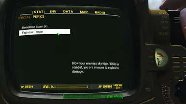 Explosive Temper - Equippable Perk