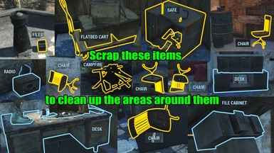 scrap these to clean up the area