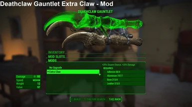Deathclaw Gauntlet Extra Claw Mod