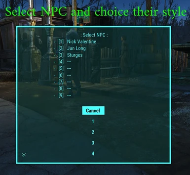 NPC Choice Menu