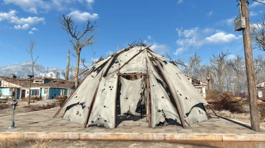 Wasteland Yurt. It doesn't really change on the outside as it upgrades.