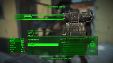 Changed Barrel Requirements (no longer accurate to mod)