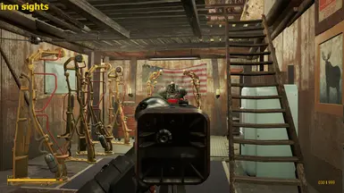 Laser Rifle iron sights