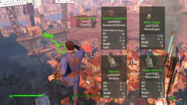 Mysterious Vendor's location and information of 4 new consumable items (note that some effects are not displayed)