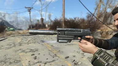 Cyberpunk 2077 Animation - 10mm Pistol Mod Fallout 4 Xbox One (XB1) + PC  #Fallout4Mods #CyberpunkMod 