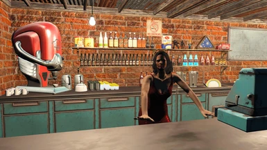 Piper staffing the Starlight diner bar