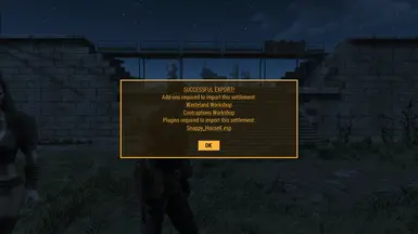 Export screen