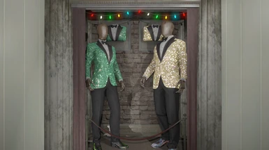 Green and Gold Sequin Tuxedo