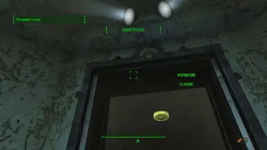 The elevator still works going down, but you can't affect this door from this position
