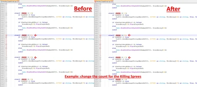 (Up to v1.1) Example - change the count for the Killing Sprees