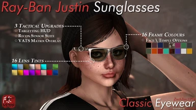 Ray-Ban Justin Sunglasses - Classic Eyewear at Fallout 4 Nexus - Mods and  community
