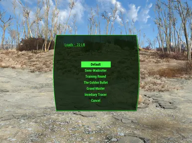 LOADS: Select Ammo from Menu