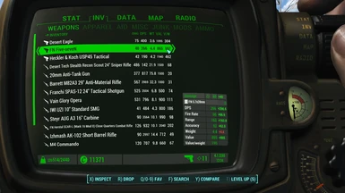 Pipboy weapons