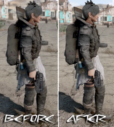 Pistol in hand before/after