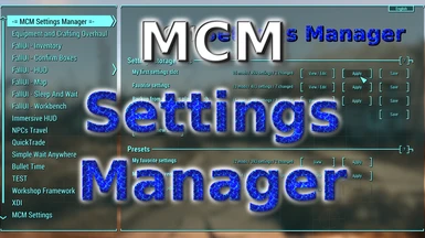 MCM Settings Manager