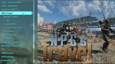 NPCs Travel - MCM Settings Menu