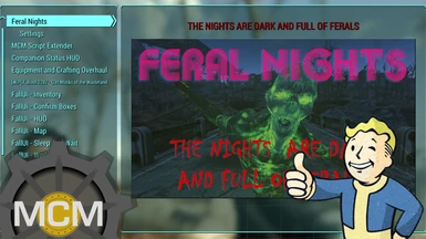 Feral Nights - MCM Settings Menu
