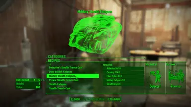 Stealth Field Fatigues and Trench Coats