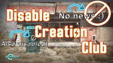 Disable Creation Club - Remove Main Menu News