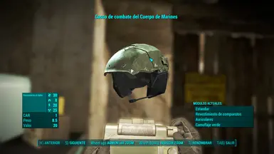 El casco con algunas mejoras.