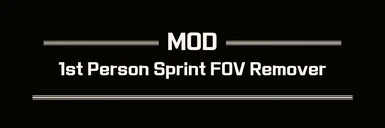 1st Person Sprint FOV Remover