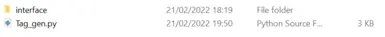 Output folder