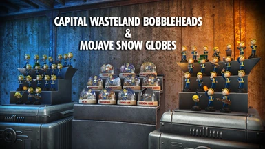 Capital Wasteland Bobbleheads and Mojave Snow Globes