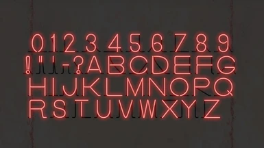 Demonstration of the red colored neon lettering kit.