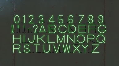 Demonstration of the green colored neon lettering kit.