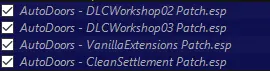 Load order for the Auto Doors patches.