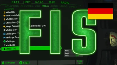 FIS - The NEW FallUI Item Sorter - German - Deutsch