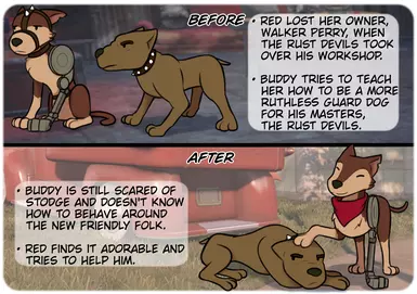 Guard dogs' story, before and after the events of the cartoon.