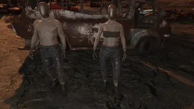 Shirtless Ragged Pants