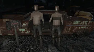 Shirtless Torn Jeans