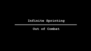 Infinite Sprinting Out of Combat