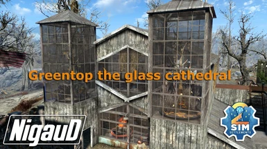 Greentop the glass Cathedral (Winner Sim Settlements 2 City plan conquest 2022-07)
