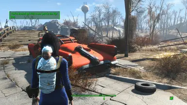 Equipped Baby Shaun on Female Sole Survivor.