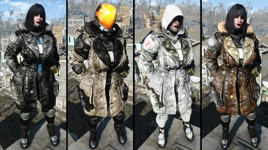v.4: Battle Coat colour options, female versions.