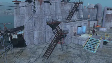 Based on the comment's suggestion, this is how the revised staircases leading to the top of the main building