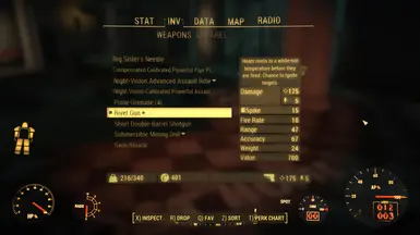 Rivet gun stats with both available upgrades.