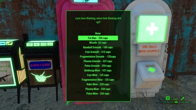 Vending Machines Menu Example